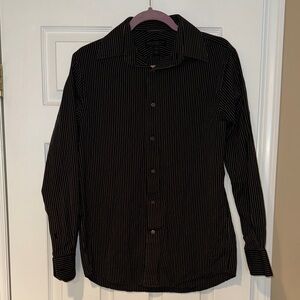 Express design studio mens pinstripe button up shirt